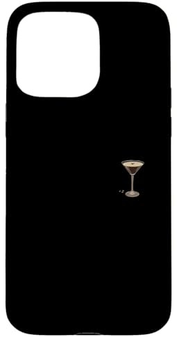 Glass Espresso Martini Minimalist Elegance Pocket Drinking Case for iPhone 15 Pro Max