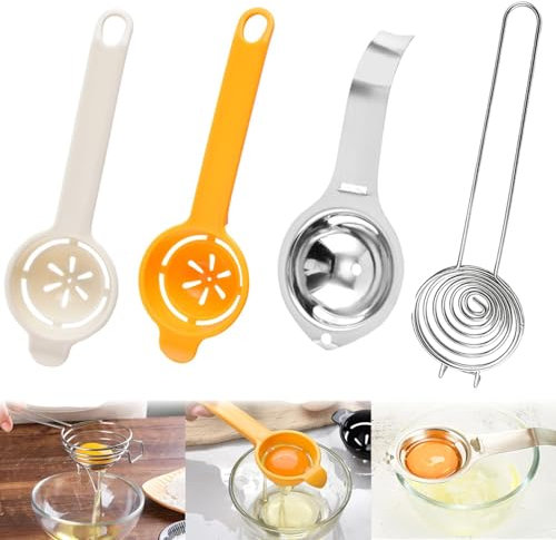 4Stück Eiertrenner, Eigelbtrenner, Langlebig und Praktisch Eitrenner, Geeignet für Küche, Menschen, die gerne kochen,Einfache Lagerung in der Küche, Backgeräte