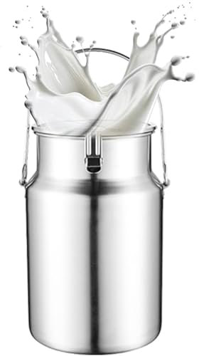 Bidon À Lait en Acier Inoxydable 304 Seau De Transport De Lait avec Couvercle Bidon À Huile/Lait Bidon À Lait Hermétique Seau À Lait en Acier Inoxydable Bidon Alimentaire Pot A Lait INOX 3L