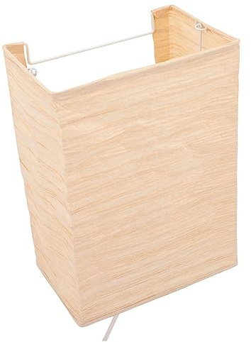 Angoily Nordische Wandleuchte aus Papier und Eisen Dekorative Wandlampe in Braun mit Gemütlichem Licht für Flur und Schlafzimmer Einfache Montage E14 Fassung