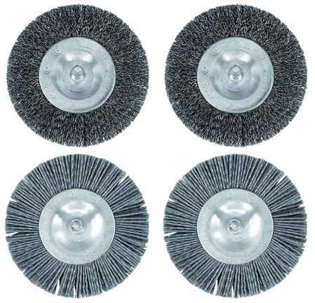4Pcs Elektrische Fugenbürste Set Unkrautreiniger Bürsten (2x Metallbürste 2x Kunststoffbürste) für EFB Modell 2022 Effektiver Fugenreiniger gegen Unkraut