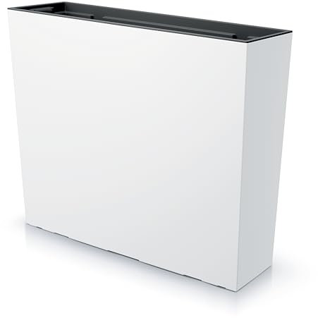 Fioriera 77x23x68cm | Fioriera in plastica, resistente agli agenti atmosferici e versatile | Fioriera ideale per balconi e interni | Fioriera dal design elegante | Bianco