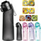 FIENZA Air Gourde Up Bouteille 650ML Avec 7 sul Saveur Gout Pods, Air Bouteille Up d'eau Parfumée Tritan Sans BPA Avec Paille 0 Sucres et Tasse d'eau