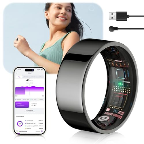 IUHFSIFS Smart Ring 4.Generation【Branchen Nr.1 – Messfehler 0】【Sportspezifisch】 Smartring für Damen Herren Schlafen, Herzfrequenz, SpO2, IP68 Wasserfest 200 Modi für Android IOS #10