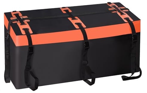 Plutohiker Dachbox Auto,Heckbox für Anhängerkupplung 425 Liter Pro 600D PVC Car Cargo Rooftop Box Wasserdicht Reißfest Faltbare Gepäckbox