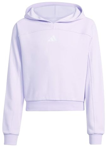 adidas Mädchen Junior Girl Holiday Glam Cropped Sweatshirt, Ice Lavender/Silver met., 11-12 Years