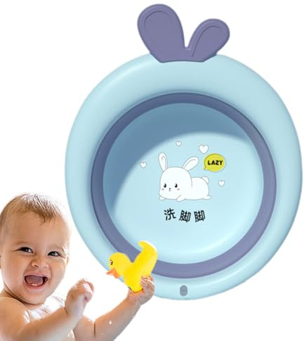 Faltbare Waschschüssel Baby, Waschschüssel Camping Klein, Fußwaschbecken Faltbar, Multifunktionales Rundes Kinderwaschbecken Für Reisen, Camping Im Freien, Küche, Bad, jungens- Und Mädchen Design