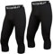 2 Stück Herren 3/4 Kompressionshosen, Kühle Trockene Basisschicht Hosen Leggings Für Gym Training Laufen Workout Sport Yoga Basketball (L,Schwarz 3/4)