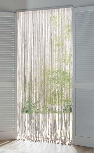 Dekoleidenschaft Türvorhang Rope aus Poly-Baumwolle, 90x200 cm, Balkontür Insektenschutz-Vorhang, Fliegenvorhang, Fadenvorhang
