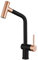 XJTNLB Kitchen Taps with Pull Out Spray Black Rose Gold Kitchen Sink Mixer Tap Stainless Steel 360° Swivel Spout