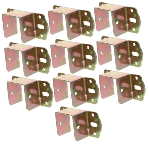 Alipis 10 Stück Teiliges Holzgeländerhalterungsset Verzinkte Metallbefestigungen für Gartenzaun und Deck Witterungsbeständig und Langlebig zur Reparatur und Verstärkung von Holzgeländern