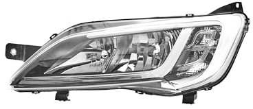 EDA PREMIUM auto Scheinwerfer, Frontscheinwerfer Links 1374296080 passend für FIAT DUCATO 2014-2014 mit Motor, Chrom, ECE