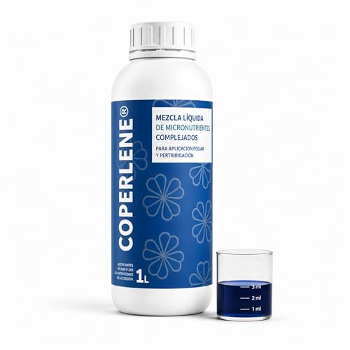 Fertilis Garden COPERLENE 1L | Cobre Sistémico y Zinc Complejados con Aminoácidos. Protege, Favorece Desarrollo Vegetativo y Actividad Fotosintética. Sin Fitotoxicidad. Certificado CAAE