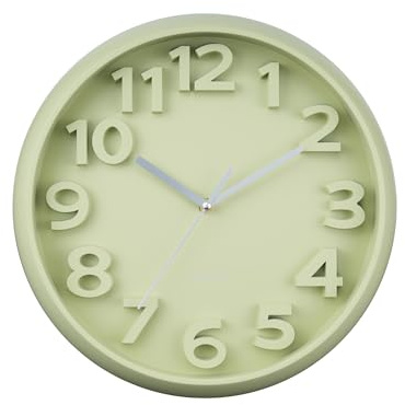 Karlsson Wanduhr Elevated Classic Numbers - Tee grün - 5x33.5x33.5cm | Rund - skandinavisch - Polystyrol - Wanduhr Modern Wohnzimmer - Wanduhren