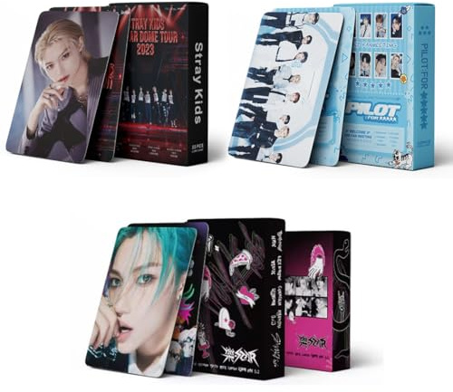 AYVRUOP 3 Pack / 90 Pcs Stray Kids Photocards,Stray Kids Lomo Karte Kpop Fotokarten Grußkarte,Stray Kids Merch,Stray Kids Gifts