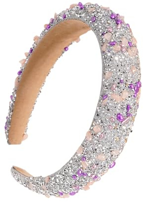 Strass -Kopf -Wrap - glitzernder breites Band, Kristallperlen -Haarzubehör, glänzendes Festival Kopfstück für Frauen | Fotoshooting -Festzelt Geburtstagsfeier Abend Gala -Outfit
