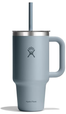 Hydro Flask - Travel Tumbler 946 ml (32 oz) | Transparenter Press-In Strohhalmdeckel – Edelstahl – Doppelte Vakuumisolierung – Spritzfest – Shale Gray