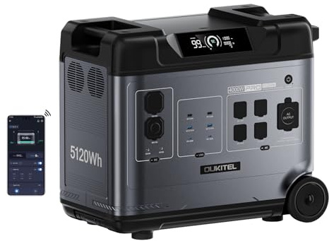 OUKITEL P5000 Pro Generador Solar 4000W Estacion de Energia Portatil