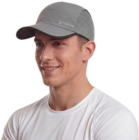 TOP-EX Baseball Cap Herren mit Atmungsaktivem Mesh Running Caps UV-Schutz Sommer Kappe Sonnenhut Basecap Sports Golf Cap 95550A_Dunkelgrau XL/XXL