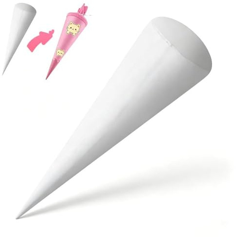 WDKXCN Schultüten Rohlinge, Premium Schultüte Stoff, Schultüte Kissen, Schultütenkissen 70 cm, Schultütenrohling, Zuckertüten Füllung Innenkissen für Junge und Mädchen Schulanfang