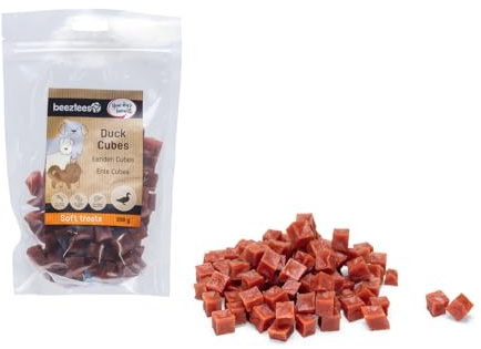 Beeztees Tasty Treats Ente Cubes, Hundesnack, 200 g