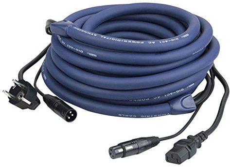 DAP Audio Light Power/Signal Cable Schuko Male to IEC, 15m