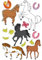 K&L Wall Art großes Pferdeset Wandsticker Bibi & Tina Hufeisen Glück Wandtattoo Pferde Stute Wandtattoo Pony schwarzer Hengst Klebebilder
