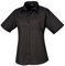 Premier Workwear Ladies Short Sleeve Poplin Blouse Black 20