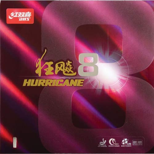 DHS Belag Hurricane 8 Optionen 2,1 mm, schwarz