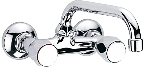 Clever 92075 Grifo de Cocina Bimando 110 E/C Caño Corto, Urban, Cromado