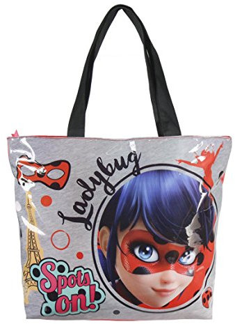 Miraculous, die Geschichten von Ladybug und Chat Noir 2100002171 Strandtasche mit Reissverschluss, Kinder