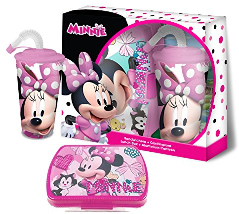 Disney- Minnie Set sandwichera y Vaso (Kids WD19506)