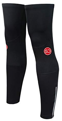 Sundried Cycling Leg Warmers Thermal Sleeves For Cycling Best For Winter Bicycle Riding Bike Apparel (Black, XL)