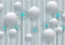 wandmotiv24 Fototapete Weiß 3D türkis, S 200 x 140cm - 4 Teile, Wanddeko, Wandbild, Wandtapete, Blumen, Pusteblumen M4044