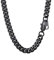 PROSTEEL Herren personalisiert Halskette 6mm breit Panzerkette Schwarz Metall plattiert Hip-Hop Street Style Schwer Kubanische Gliederkette 51cm/schwarz für Männer Jungen