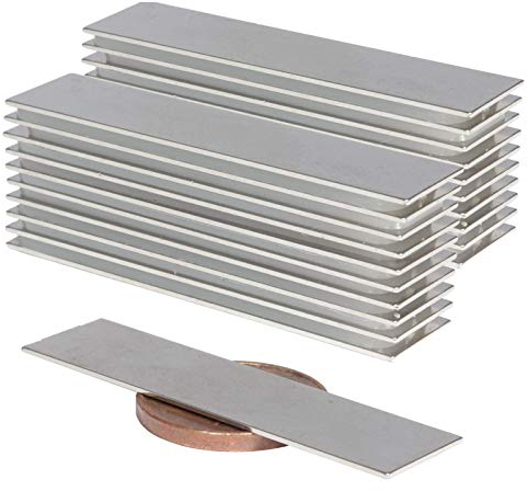 Neodym Magnete Extra Stark Quader 40x10x0,5mm - Powermagnet - Neodym Magnet 40mm - Quadermagnet 40mm x 10mm x 0,5mm - N52 Stark Neodym-Magnete [20 Stück]