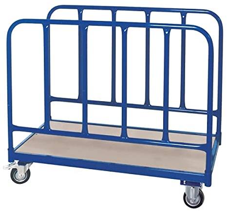 BRB Rungenwagen mit 2 Stahlrohr-Seitenteilen, 2 Bockrollen und 2 Lenkrollen mit Feststellbremse, LxBxH 1000x500x870 mm