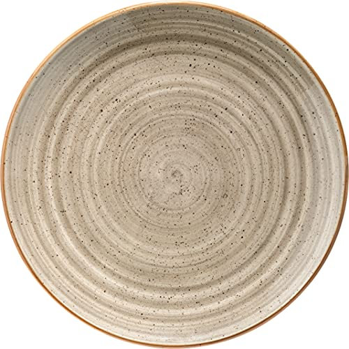 Bonna Premium Porcelain ATRGRM27DZ Aura Terrain Plate Teller flach, 27cm, Porzellan, Sand, 1 Stück