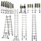 Teleskopleiter Aus Aluminium, Ausziehbar, Faltbar - Loft Ladder, Zertifiziert Nach EN131, Belastbar Bis 150 kg, 3,8 m