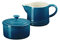 Le Creuset Stoneware Signature, Deep Teal Cream & Sugar Set, Cream: 300 ml, Sugar: 8oz
