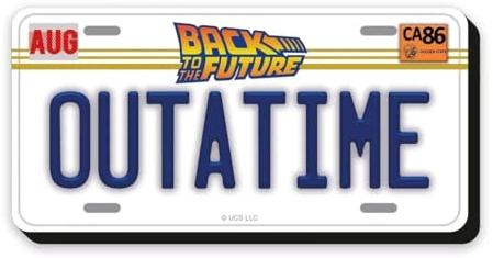 AQUARIUS BTTF Kennzeichen-Magnet für Kühlschrank, Spind, Whiteboard und Spielzimmer, offizielles Lizenzprodukt und Sammlerstücke