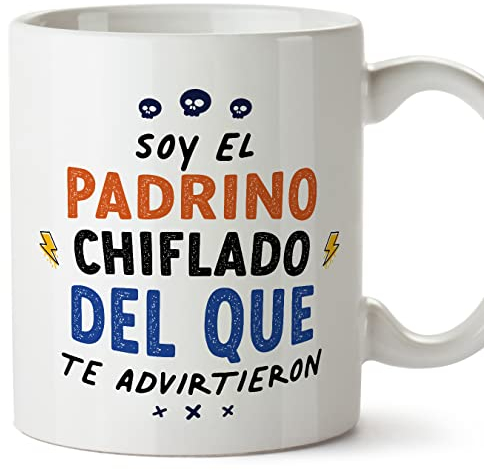 MUGFFINS Tazas para PADRINO - En Español - Todos te advirtieron - 11 oz / 330 ml - Regalo original y divertido