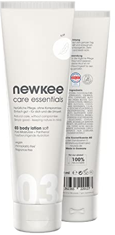 newkee body lotion sanft (150 ml) Körperlotion soft, Vegan, für trockene Haut, von Manuel Neuer und Angelique Kerber - Straffende Körperpflege für Damen und Herren