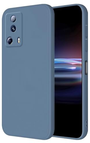 HONLEN Hülle für Xiaomi MI 13 Lite Schutzhülle Case, (6.55 Inches) Liquid TPU Silicone Handyhülle mit Fallschutz Silikon Cover Lavender Grey