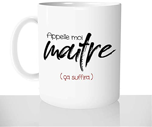 Mug-Cadeau Appelle Moi Maitre - Tasse Café Thé Idée Cadeau Original Homme Humour Collègue Couple - Noël Anniversaire