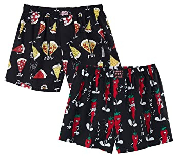 Lousy Livin 2pack Pizza & Chilli Boxershorts (as3, Alpha, s, Regular, Regular)