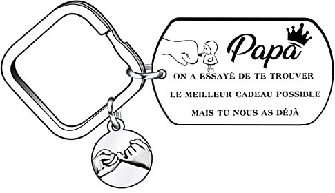 VZIUYTRE Papa Porte-clés Cadeau,Porte-clés de de Papa,Cadeau de fête des pères,Cadeaux d'anniversaire,Cadeaux de Famille (1)