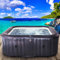BRAST® Whirlpool aufblasbar MSpa | 4-8 Personen | viele Modelle rund und eckig | Ø 125-224cm | In- Outdoor Pool | bis zu 144 Massagedüsen | inkl. Aufblasfunktion Abdeckung Timer Heizung | Otium