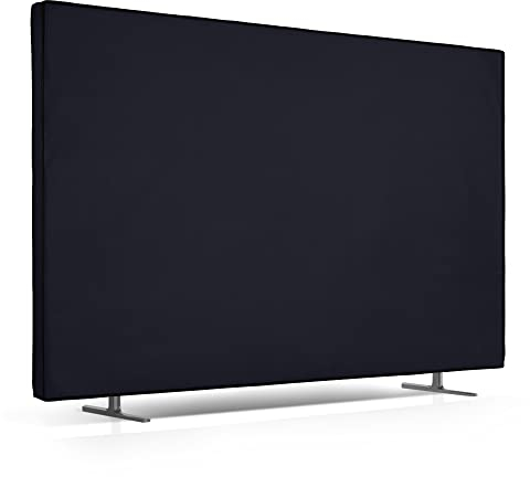 kwmobile Dust Cover for 75 TV - Fabric Case TV Protector for Indoor Flat Screen TVs - Dark Blue