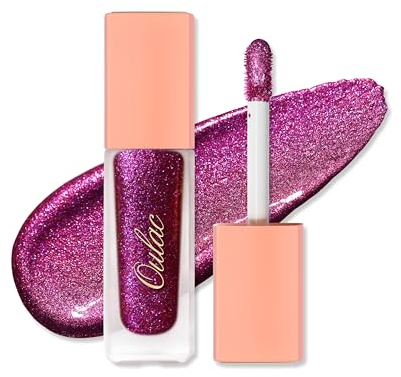 Ombretto Liquido Glitterato Oulac-Eyeliner Liquido Metallico con Sottile Scintillio| Finitura Glitter per un Liscio Trucco Occhi Lucente| Vegan& Cruelty-Free, 6.8g (06)